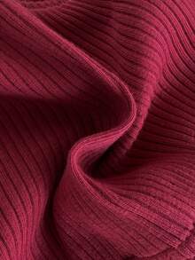 SHEIN Vintaside Kids Baby Girls' Summer New Cotton Rib Knit Heart Print Top & Shorts Set - Red - View 6