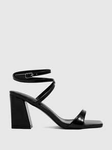 CUCCOO SZL Sandalias de tacón para mujer - Negro - Ver 2