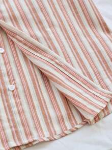 Manfinity CityGents Mens Casual Preppy Style Striped Long Sleeve Button Front Regular Shirt - Multicolor - View 6