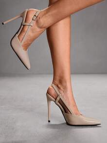 CUCCOO SZL Women's Elegant Pointed Toe Pumps For Commuting Valentine's Day - Mirror apricot - View 7