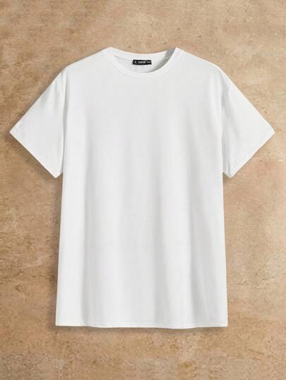 Manfinity BRENVOR Men Drop Shoulder Solid Tee, Summer