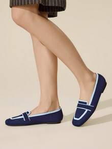 CUCCOO BASICS Women's Versatile Fashion Closed Toe Flat Shoes For Daily Wear Valentine's Day - Blue - View 2