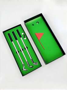 Zazumi Mini Golf Course Ballpoint Pen Set With Putter Design Creative Gift Box For Office Fun Holiday Season Birthday Gift Ideas Novelty Must Haves - Multicolor - View 8