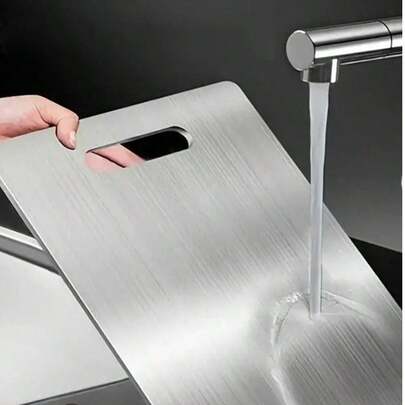 Kitchen Stainless Steel Cutting Board, 304 Stainless Steel Meat, Fruit, And Vegetable Cutting Board, Easy To Clean