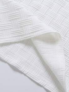 2pcs/Set Young BoyTextured Polo Shirt With Patch Decor & Shorts Set, Casual Spring/Summer - Apricot - View 3