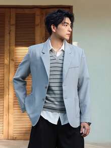 DAZY Men's Grey Casual Jacket, Suitable For Spring Party - Grey - View 5