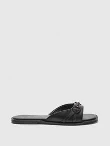 CUCCOO BIZCHIC 女士夏季休闲百搭日常旅行度假风平底凉拖鞋 - 黑色 - 查看 2