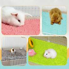 1pc Washable Guinea Pig Pad, Rabbit Cage Liner, Guinea Pig Fleece Mat, Reusable Bedding Pee Pad, Suitable For Small Animals, Rabbits - Multicolor - View 3