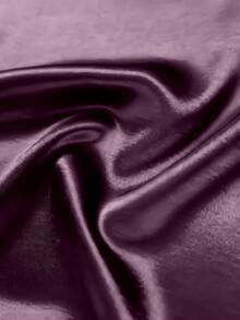 Manfinity AFTRDRK Manfinity Men's Mature Casual Black Satin Cowl Neck Long Sleeve Shirt, Men Clothes, Men Shirts - Slim Fit, Ideal For Party, Halloween, Christmas, New Year, Daily Street Outings & Date Nights, Perfect Gift For Boyfriends/Husbands On Anniversaries. Dark Purple Shirt Men Fashion Tops V Neck Men Shirt Satin Men Shirt Purple Top Men - Purple - View 7