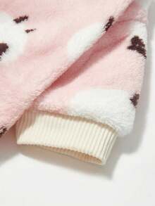 PETSIN 1 Pc Pet Dog Cat Universal Pink Fleece Lamb Print Warm Crew Neck Sweatshirt - Multicolor - View 8