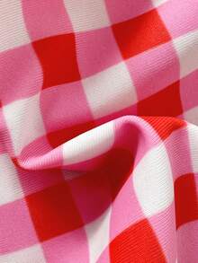 Swim Mod 女士甜美格子26ss新款比基尼三件套，简约沙滩度假泳装 - 彩色 - 查看 6