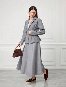 Sleekvia 女士休闲通勤时尚百搭乐福鞋，饰有金色锁扣 - 鏽棕色 - 查看 9