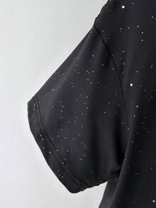 青少年（男童）休闲暗黑街头风亮片短袖T恤，春夏款 - 黑色 - 查看 6