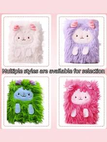 Zazumi 1 PC A5 Funny Sheep Theme Notebook Cute Animal Print For Writing Journaling Memo Pad Back To School Essential Fashion Accessory - Multicolor - View 8