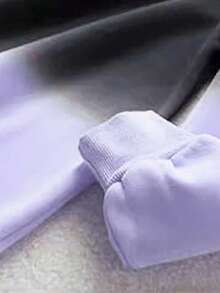 EMERY ROSE 流行渐变色常规版型女式加大码圆领运动衫 - 淡紫色 - 查看 4