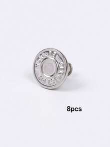 1 Set Of 8pcs/16pcs 17mm Jeans Buttons, Loose Jeans Button Pins, Adjustable Buttons, Reusable And Adjustable Metal Button Replacement Tightener For Loose Jeans, Jeans Button Replacement Valentine's Day, Valentines Wedding, Birthday