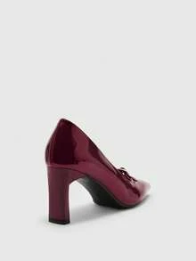 CUCCOO BIZCHIC Women's Fashion Versatile Commuting Minimalist Pointed Toe Pumps For Christmas - Burgundy - View 9