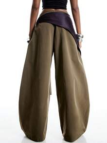 LYSMO 2026 New Arrive Minimalism Spring/Summer Women's Casual Street Letter Pattern Pleated Wide Leg Pants