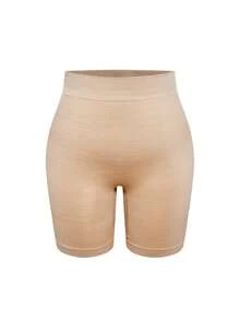 SHAPORA 1 Stück Damen Leggings in Große Größen, nahtlos und bequem formend - Aprikosenfarben - Übersicht 7