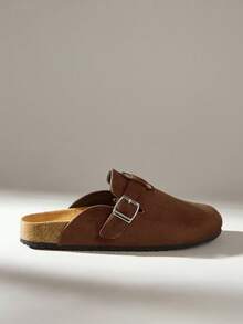 Solecia 女士搭扣设计休闲一脚蹬穆勒鞋 - 咖啡棕 - 查看 1