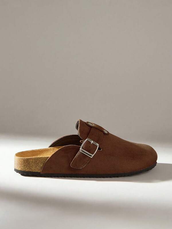 Solecia Damskie klapki typu casual slip-on z klamrą