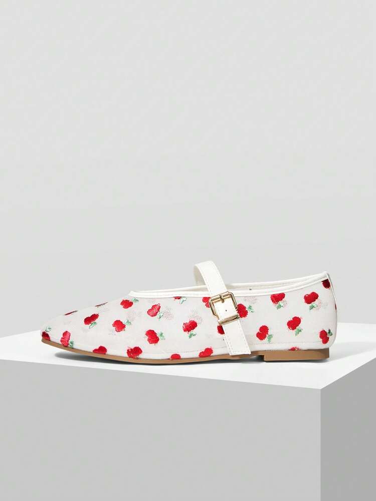 WOMEN'S COMFORTABLE VERSATILE SQUARE TOE MARY JANE FLATS, SUITABLE FOR COMMUTING & CASUAL WEAR SPRING SHOES