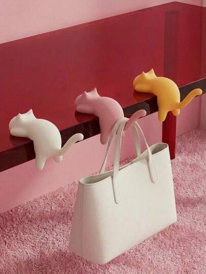 Joivida 1 st kattdesignade skrivbordskrokar bärbar väskhängare för studenter skolryggsäcksorganisation studentrumsnyttigheter julklappstips semesterpresentidéer stuga estetiska måsten