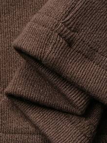 DAZY Brown Crew Neck T-Shirt, Men's T-Shirt Set, Spring/Autumn - Brown - View 8