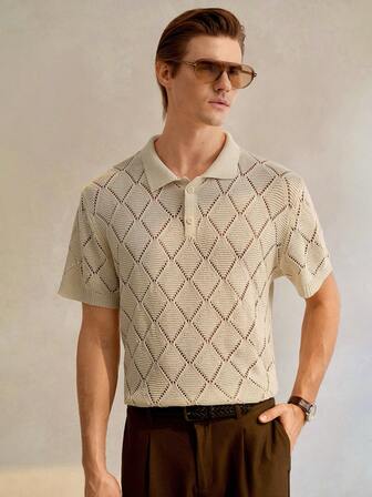 Manfinity CityGents Herrtopp med urholkad dragkedja, kortärmad, avslappnad stickning