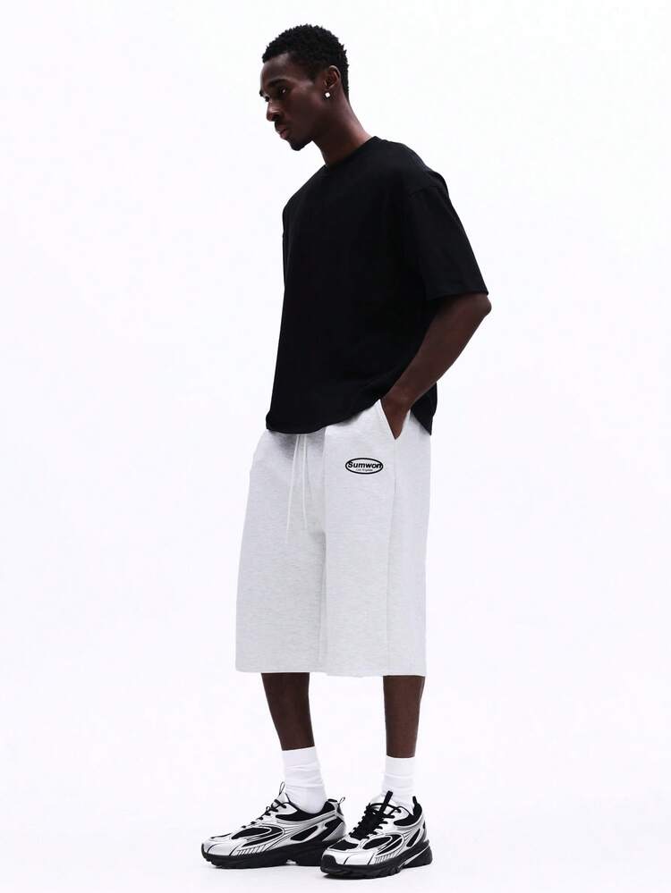 Logo Fleece Sweat Shorts With Elastic Waistband