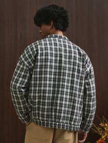 TOKVUE 男士休闲格子拉链夹克 - 彩色 - 查看 2