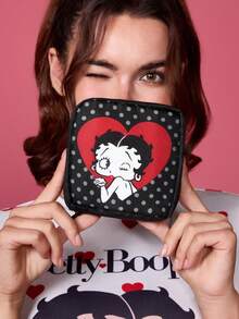 Betty Boop x SHEIN 1个可爱收纳袋，适合存放女性卫生用品、电子产品、小物件，也是送礼佳品，适用于派对、节日、情人节等场合。