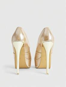 CUCCOO LuxiPop Ladies Platform Gorgeous Party Occasion High Heels - Gold - View 4
