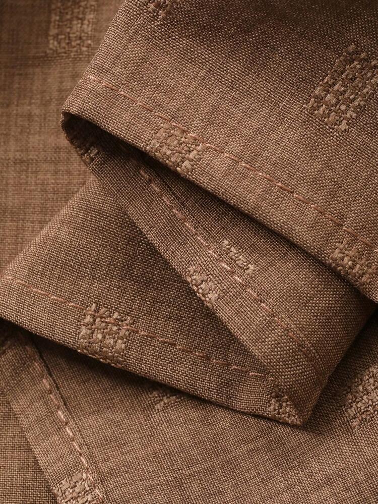 Women's Textured Fabric Collared Gathered Waist Elegant Blouse