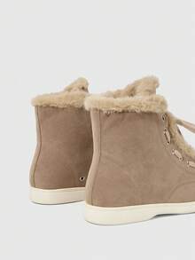 Sleekvia Women's Casual Lace-Up Ankle Boots With Thermal Lining, Winter Valentine's Day