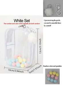 Display Storage Bag, Transparent Cabinet Dustproof Pouch For Chic Monster, Portable & Waterproof PVC Organizer With Keychain For Dolls, Toys, Cables, Ideal For Birthday/Christmas Gifts(Doll Not Included) - Multicolor - View 5