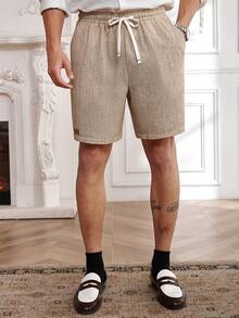 Core Aspect Men's Drawstring Waist Pockets Casual Versatile Commute Shorts