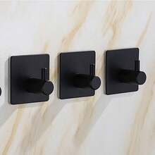 1/3/6-Piece Set Self-Adhesive Hook Wall Stickers, Coat Key Towel Bag Hat Hooks, Home Accessories Storage - Three-color square hook - View 7