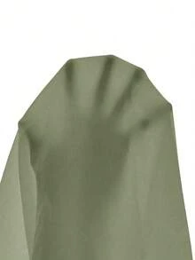 Reflora Plus Size Notch Neck Petal Sleeve Heart Print Minimalist Top Valentines - Mint Green - View 10