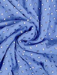 SHEIN BAE Elegant Rhinestone Crystal Backless Bodycon Mini Dress, Brown, Suitable For Party, Nightclub, Cocktail Party, Banquet, Night Out, Ball ,Summer Dress - Baby Blue - View 7