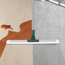 多功能无毛擦拭器，适用于家庭浴室和卫生间的扫水，硅胶魔力扫帚 - 白色 - 查看 4