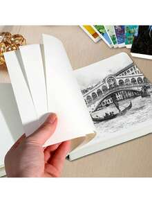 1pc/4pcs Van Gogh Sketch Book, 200 Pages, Blank Paper, Travel Sketchbook, Portable, Hand Drawing, DIY Painting Book, Art Painting, Painting Art Supplies - 14cmx14cm - View 4