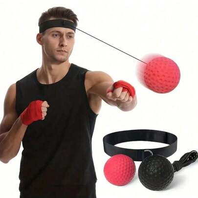 Set de Bolas de Reacción para Boxeo de Adultos y Jóvenes (1/2 Paquetes) - Bola de Reacción de Nailon PA con Diadema Ajustable, Correa de Mano y Bolsa de Almacenamiento - Mejora la Coordinación Mano-Ojo, la Velocidad y el Tiempo de Reacción
