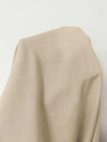 Rafferiza 时尚百搭约会派对吊带腰部喇叭裙 - 卡其色 - 查看 7
