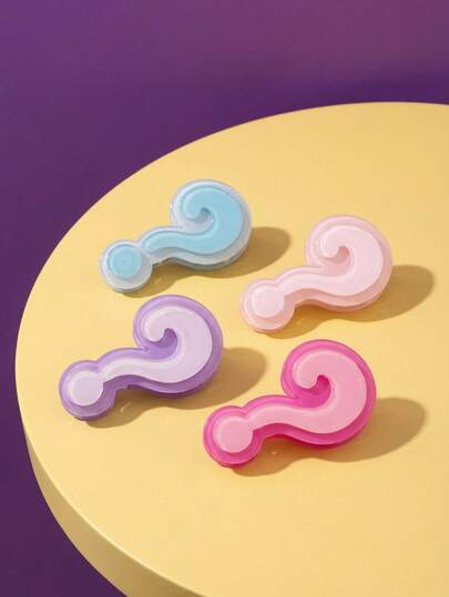 Joivida 1pc Candy Colored Fun Question Mark Hair Clip Creative Bangs Exude New Summer Women's Hair Accessories Gradient Question Mark Hair Clip Cute Hair Clip Fun Design Casual Style Exude Control Fashion Hair Clip Decoration Hair Clip Youth Hair Clip