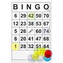 60张宾果游戏纸卡，包含60张可重复使用的电子卡片，适用于宾果游戏、生日派对、公司活动、课堂游戏、家庭娱乐等场合。 - 黑與白 - 查看 3