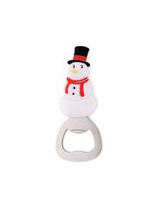 1pc Christmas Magnetic Bottle Opener, Cute Cartoon Stainless Steel Beer And Soda Bottle Opener, Christmas Patterns, Santa Claus, Christmas Tree, Snowman, Bear, Reindeer, Refrigerator Stickers, Catering Equipment And Supplies. - Multicolor - View 9