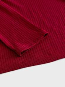 ESTAVOR Men's Casual Henley Neck Long Sleeve T-Shirt, Red, Spring/Autumn - Burgundy - View 4