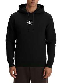 Calvin Klein Relaxed Men's Hoodie Black - 黑色 - 查看 1