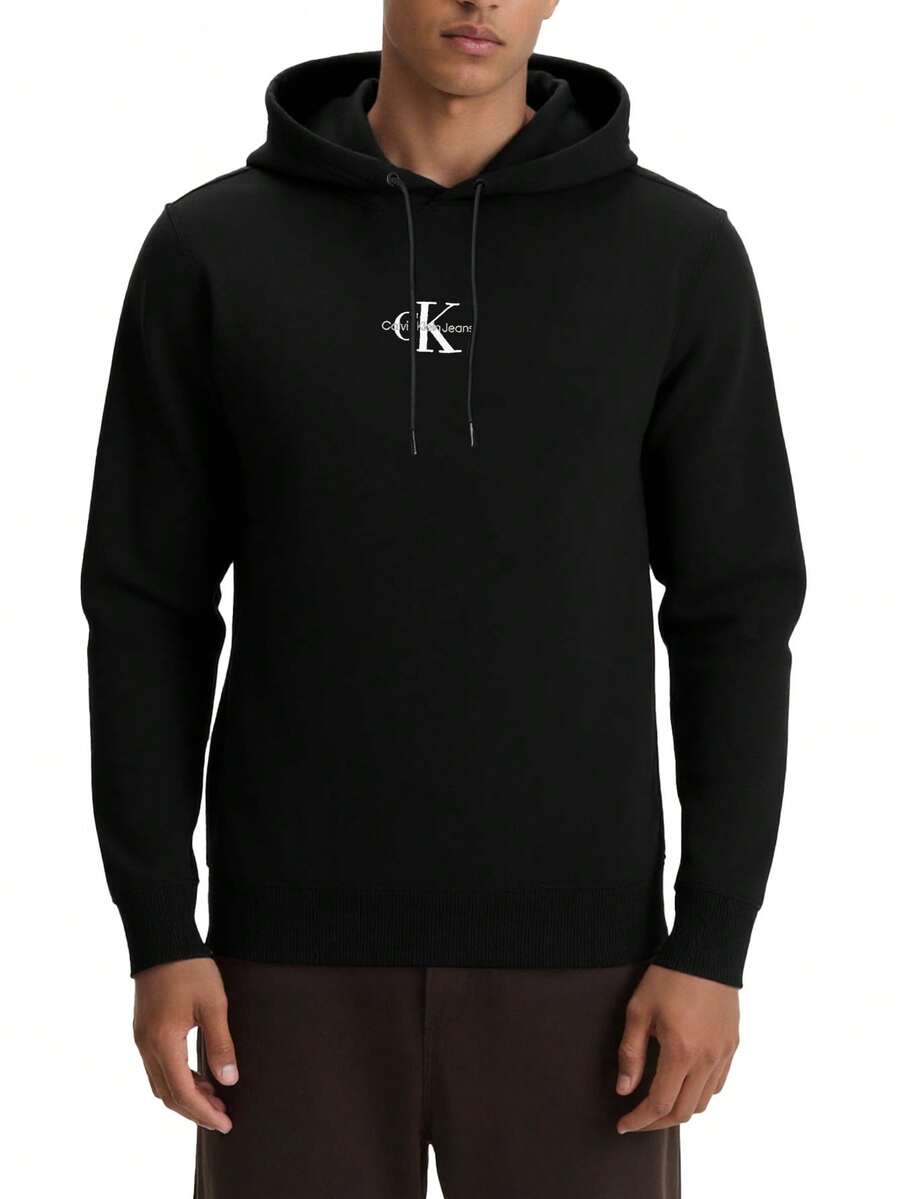Calvin Klein Relaxed Men's Hoodie Black - 黑色 - 查看 1